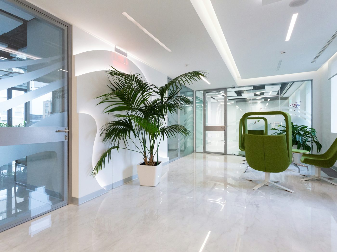 Glazed partition office, St Kilda Road